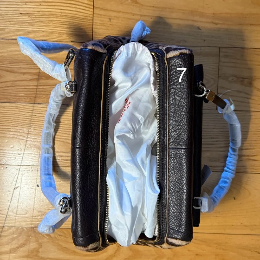 Coach Brown and Leopard Print Satchel - Picture 2 of 3